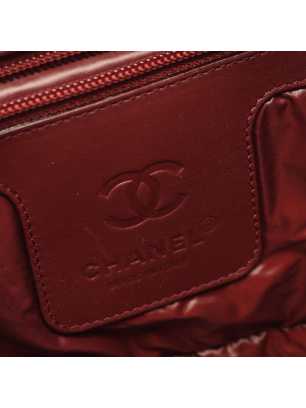 ★SOLD★ Chanel Tote Coco Cocoon MM Black Nylon Leather - Picture 4 of 9